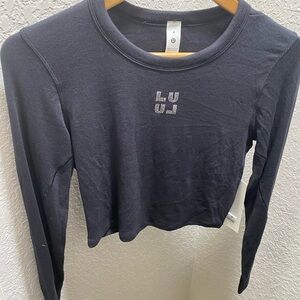 Lululemon Black Long Sleeve Crop Top